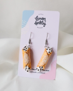 Kolczyki wiszące  cannoli z czekoladą i mascarpone (1)