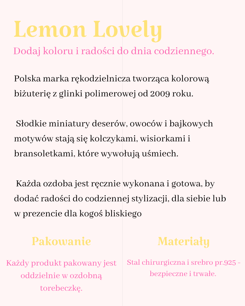 Kolczyki wiszące z modeliny